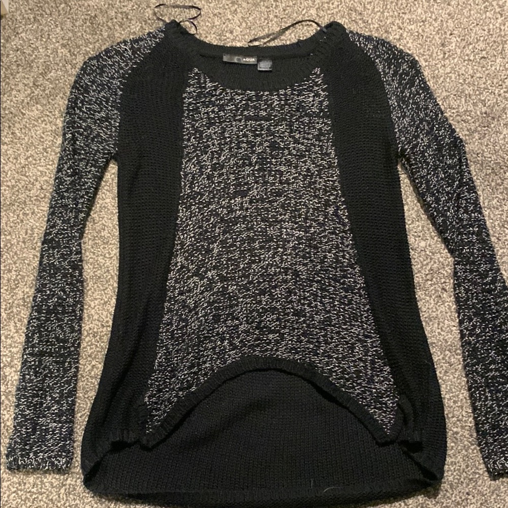 Women's Black and Gray Sweater